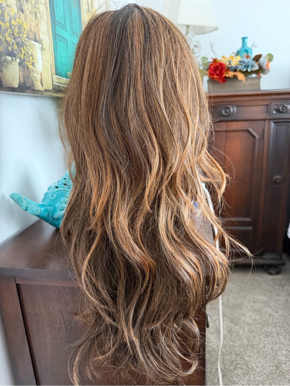 Belle Tress Layered Wig with Caramel Highlights NEW WITHOUT TAGS customized. - Picture 3 of 7